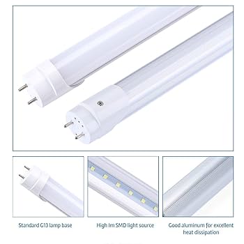JOMITOP 22W 4FT T8 LED Light Tube,Dual-End Powered,Ballast